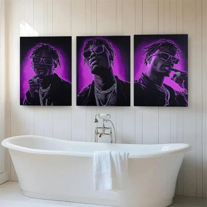 3pcs Confident Musicians with Glasses Perfect Wall Art Canvas Unframed – High Quality Print 100% Australian Made Wall Canvas