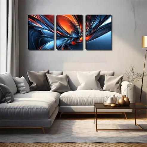 3pcs Abstract Gorgeous Pattern Wall Art Set Wall Art Canvas Unframed - High Quality Print 100% Australian Made Wall Canvas