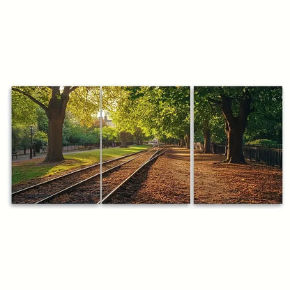 3pcs Londons Serene Green Spaces Vintage Metal Print Ready to Hang Art
