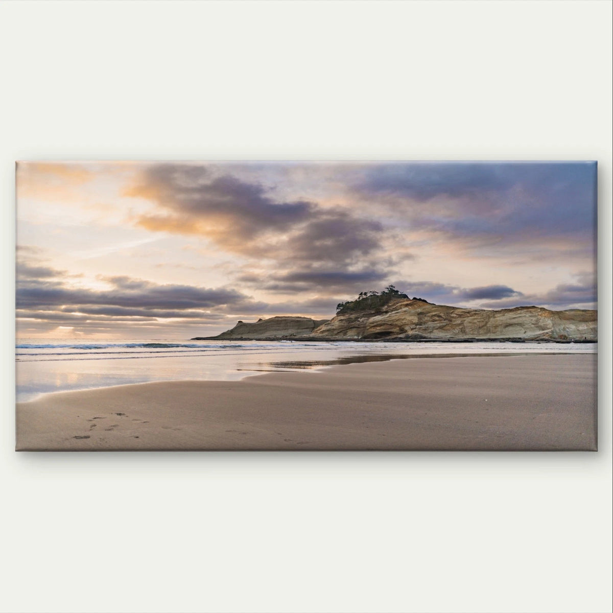 Coastal Sunset Beach Landscape Wall Art Canvas Office Home Framed 120x60cm