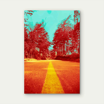 Bright Pop Park Landscape 40x60cm Metal Print Ready to Hang