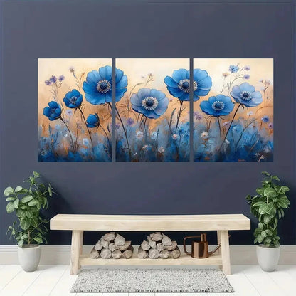 3pcs Queen Anne'S Lace Floral Art Prints Metal Print Ready to Hang Art