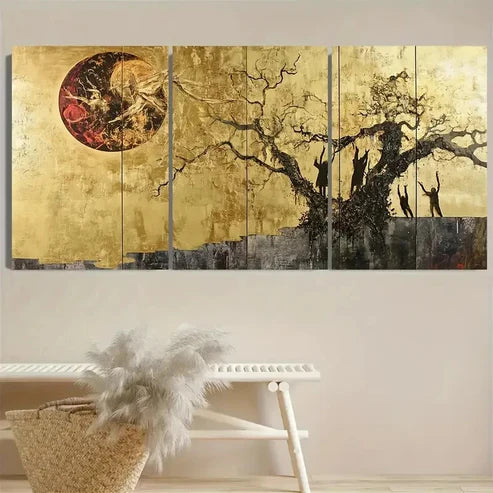 3pcs Golds Hunter St Wall Art Set Canvas Unframed - High Quality Print 100% Australian Made Wall Canvas