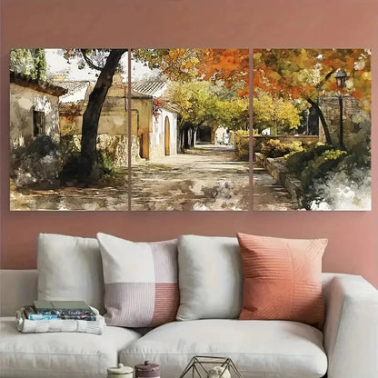 3pcs Le Hospitalet de Llobregat Spain Travel Metal Print Ready to Hang Art