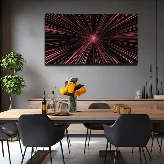 Modern Minimalist Abstract Red Wall Art Canvas Office Home Room Framed 120x60cm