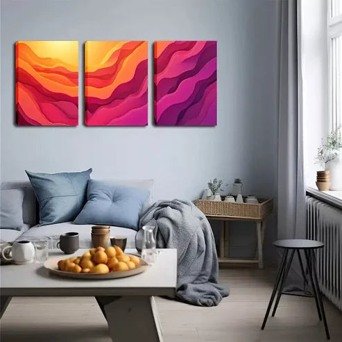 3pcs Abstract Mountain Landscape Wall Art Canvas Unframed - High Quality Print 100% Australian Made Wall Canvas