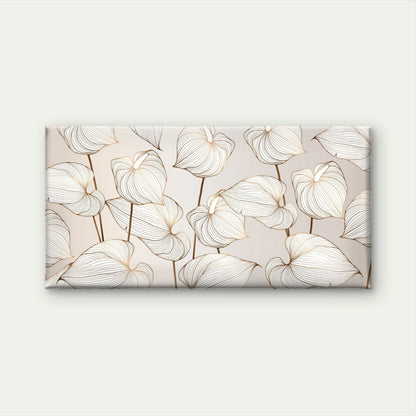 Floral Vector Background Design Wall Art Canvas Office Home Room Framed 120x60cm