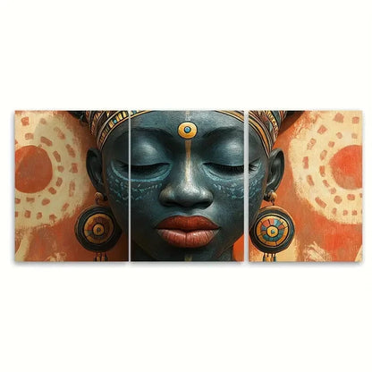 3pcs Yoruba Mask Art Print Traditional Nigerian Metal Print Ready to Hang Art