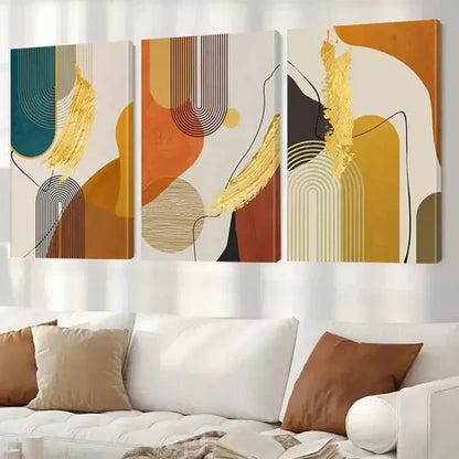 3pcs Luxury Abstract Line Wall Art Set Canvas Unframed - High Quality Print 100% Australian Made Wall Canvas