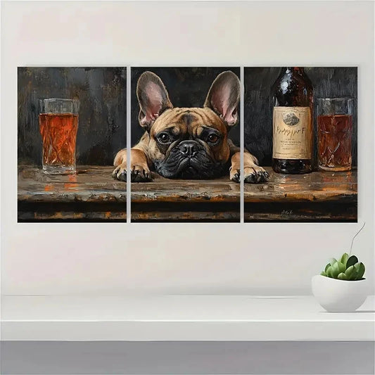 3pcs Happy Hour Fine Art Print Giclee Lisa F Art Metal Print Ready to Hang Art