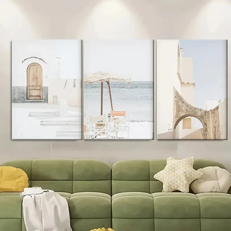 3pcs Italy Prints Travel Art Coastal Print Print Metal Print Ready to Hang Art