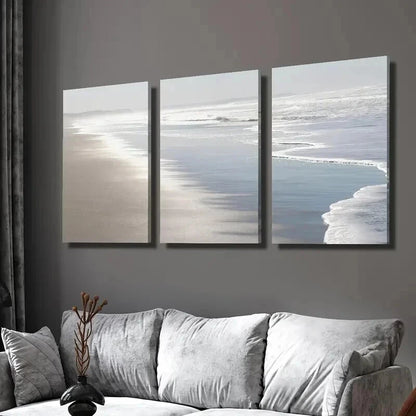 3pcs Beautiful and Boundless Ocean Scenery Wall Art Set Canvas Framed 40x60cm - High Quality Print 100% Australian Made Wall Canvas Ready to Hang