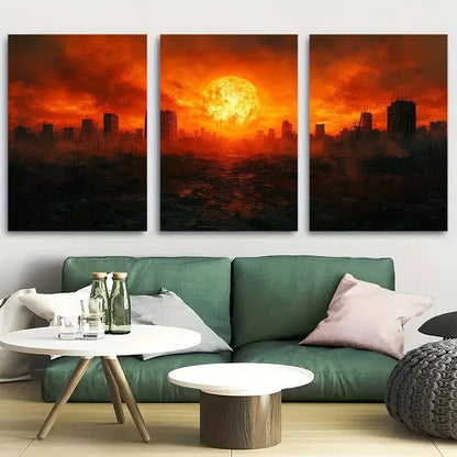 3pcs Post Apocalyptic Mad Max Style Metal Print Ready to Hang Art