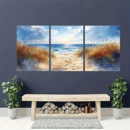 3pcs Adorable White Rabbit Realistic Oil Painting Metal Print Ready to Hang Art