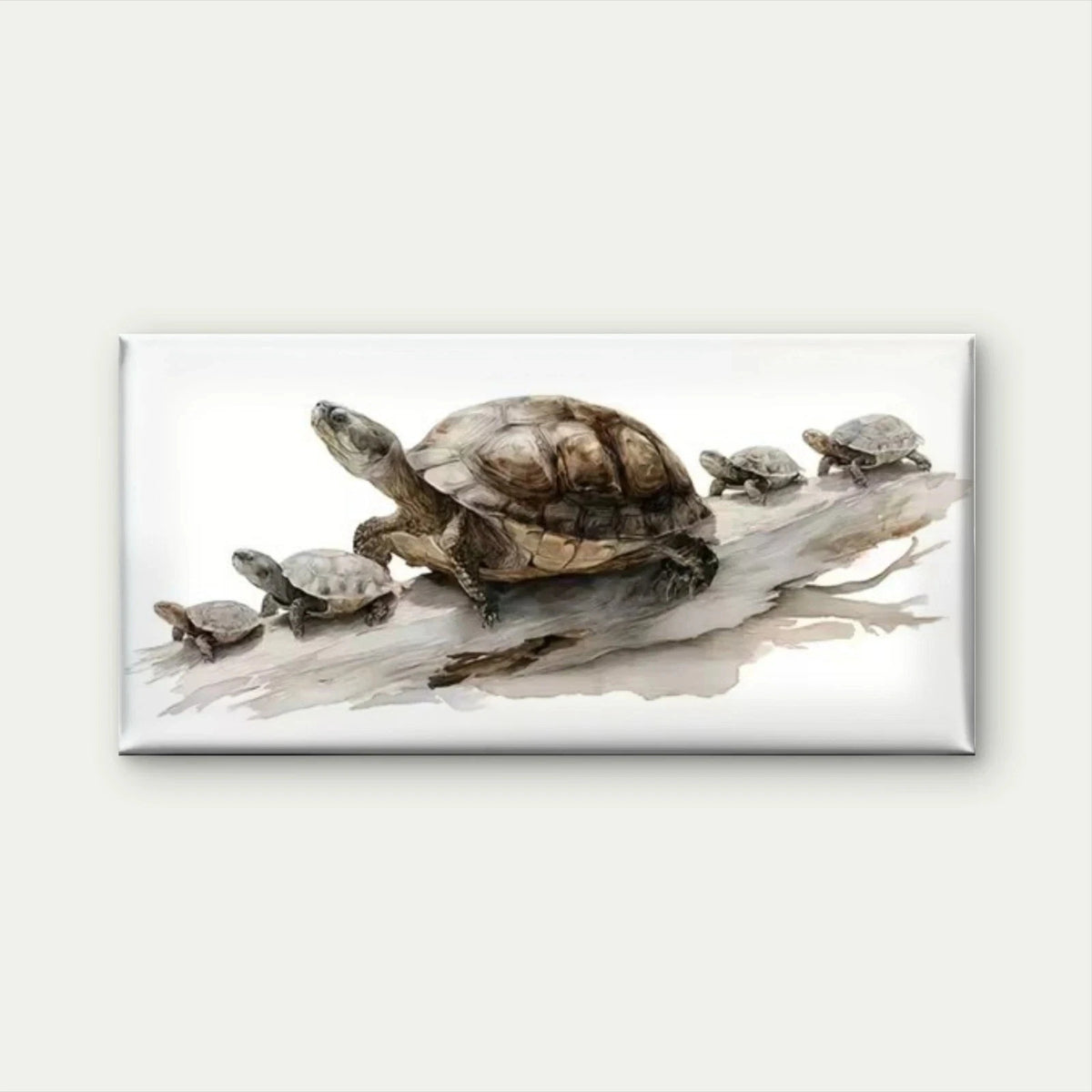 Charming Turtle Wall Art Canvas Office Home Room Framed 120x60cm