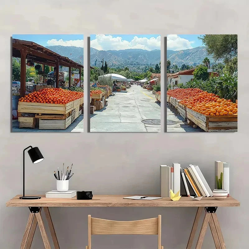 3pcs Los Angeles Cityscape Summer Perfect Wall Art Set Canvas Framed 40x60cm - High Quality Print 100% Australian Made Wall Canvas Ready to Hang