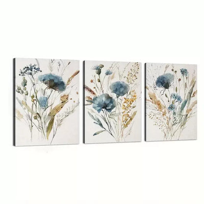 3pcs Minimalist Botanical Country Decor Wall Art Set Canvas Framed 40x60cm - High Quality Print 100% Australian Made Wall Canvas Ready to Hang