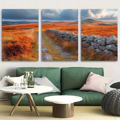 3pcs Dartmoor National Park England Travel Metal Print Ready to Hang Art