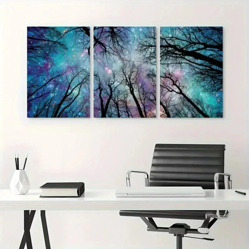 3pcs High-Definition Nature Scenery Prints Metal Print Ready to Hang Art