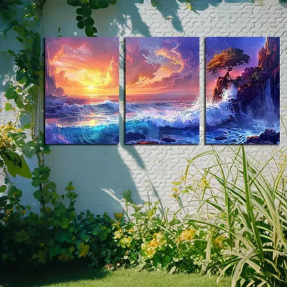 3pcs Chic Sea Themed Canvas Framed 60x90cm - High Quality Print 100% Australian Made Wall Canvas Ready to Hang