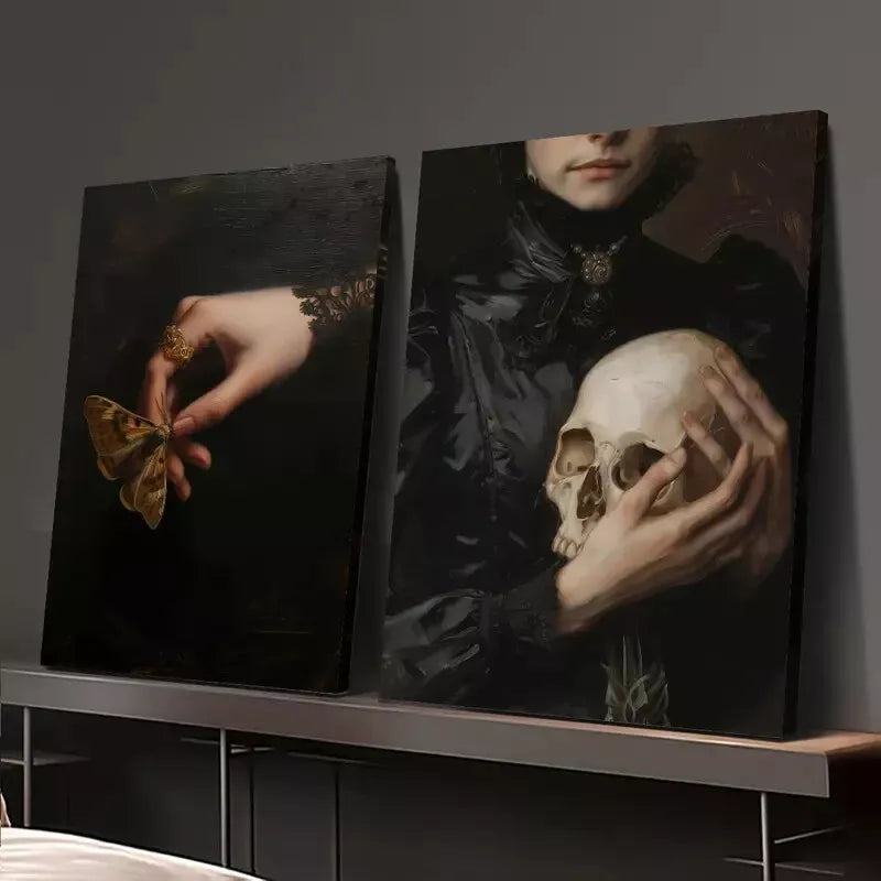 2pcs Decorative Painting, Gothic Style Art Decoration Canvas Framed 50x75cm - High Quality Print 100% Australian Made Wall Canvas Ready to Hang