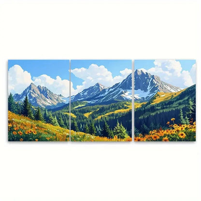 3pcs Showcasing Colorado Travel Mountain View Wall Art Set Canvas Framed 40x60cm - High Quality Print 100% Australian Made Wall Canvas Ready to Hang