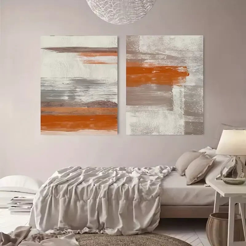 Minimalist Red Geometric Canvas Framed 50x75cm - High Quality Print 100% Australian Made Wall Canvas Ready to Hang