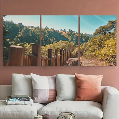 3pcs Muir Woods National Monument Travel Wall Art Set Canvas Framed 50x70cm - High Quality Print 100% Australian Made Wall Canvas Ready to Hang