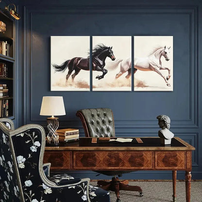 3pcs Equestrian Spirit Galloping Horses Poster Metal Print Ready to Hang Art