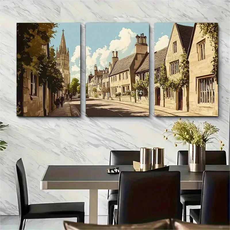 3pcs Vintage Cirencester England Travel Posters Metal Print Ready to Hang Art