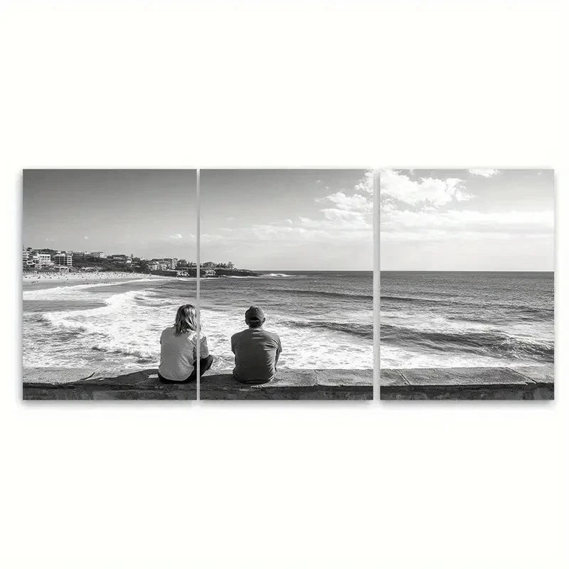 3pcs Coogee Beach Travel Print Australia Metal Print Ready to Hang Art