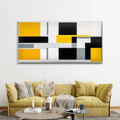 Minimalist Abstract Wall Art Canvas Office Home Room Framed 120x60cm
