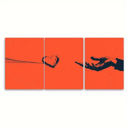 3pcs Fragile Handle with Care Print Metal Print Ready to Hang Art