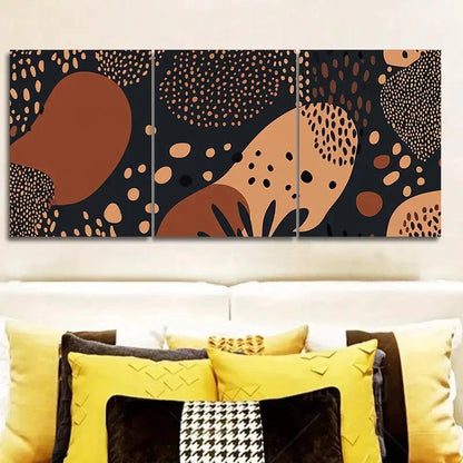 3pcs Leopard Print Pattern Painting Wall Art Set Canvas Framed 60x90cm - High Quality Print 100% Australian Made Wall Canvas Ready to Hang