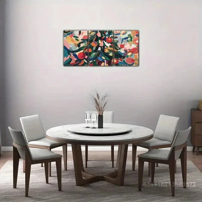 3pcs Abstract Wall Art Posters Colorful Metal Print Ready to Hang Art