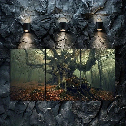 3pcs Mystical Forest Tree Metal Print Ready to Hang Art