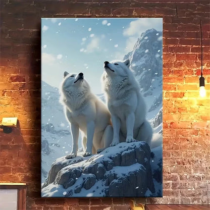 Arctic Wildlife Winter Scene Portrait 60x90cm Home Decor Wall Print Art