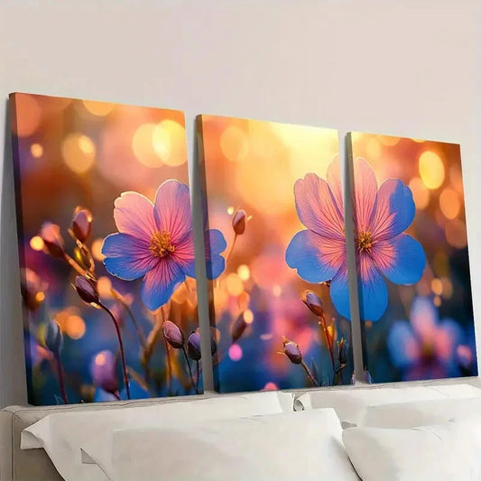 3pcs Modern Minimalist Botanical Photography V  Wall Art Set Canvas Framed 50x70cm - High Quality Print 100% Australian Made Wall Canvas Ready to Hang