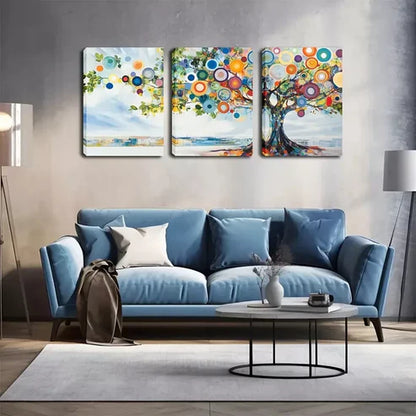 3pcs Abstract Very Dense Tree Wall Art Canvas Unframed - High Quality Print 100% Australian Made Wall Canvas