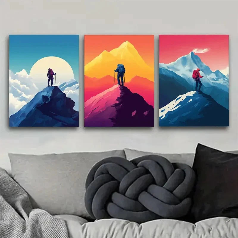 3pcs Three-Piece Home Decor Painting Set Metal Print Ready to Hang Art