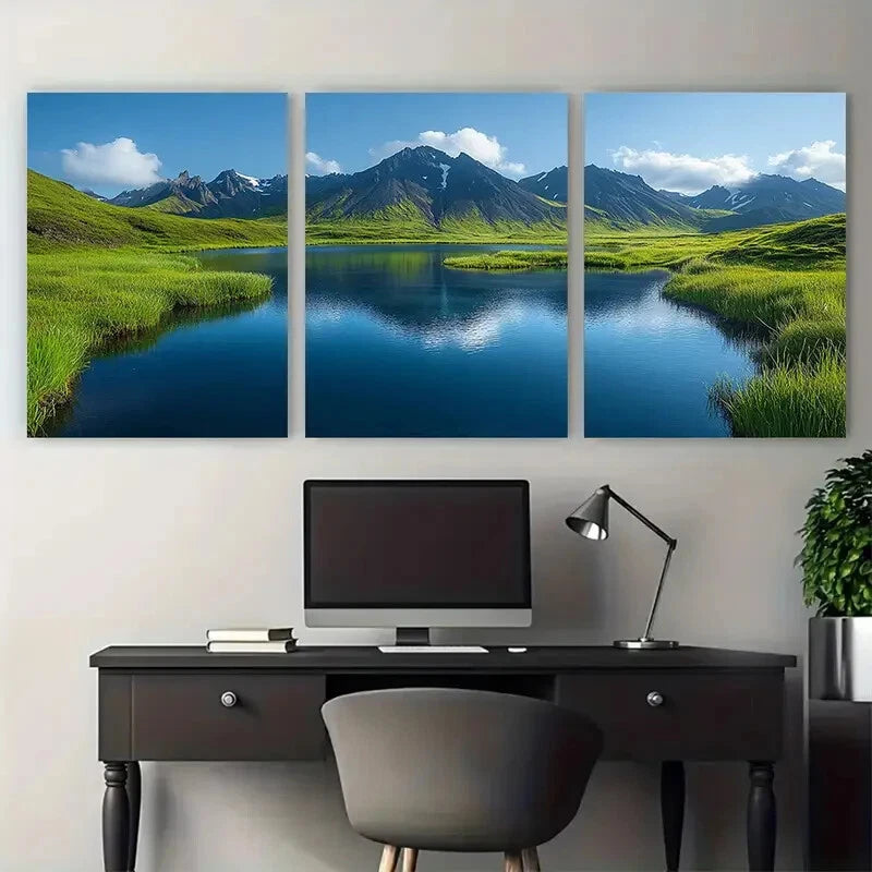 3pcs Landmannalaugar Fjallabak Nature Reserve Metal Print Ready to Hang Art