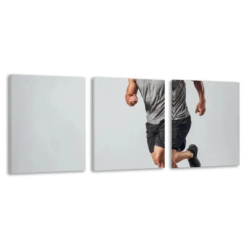 3pcs Dynamic Motion Of A Powerful Athlete    Wall Art Set Canvas Framed 60x90cm - High Quality Print 100% Australian Made Wall Canvas Ready to Hang