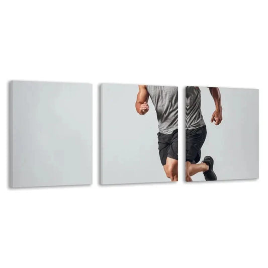 3pcs Dynamic Motion Of A Powerful Athlete    Wall Art Set Canvas Framed 60x90cm - High Quality Print 100% Australian Made Wall Canvas Ready to Hang