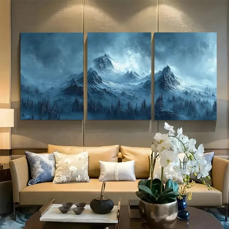 3pcs Crater Lake National Park Landscape Metal Print Ready to Hang Art