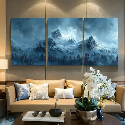 3pcs Crater Lake National Park Landscape Metal Print Ready to Hang Art