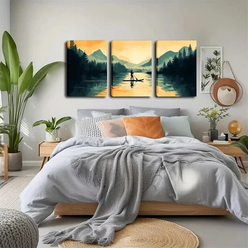 3pcs Tree Lush Elegant Style Wall Art Set Canvas Unframed - High Quality Print 100% Australian Made Wall Canvas
