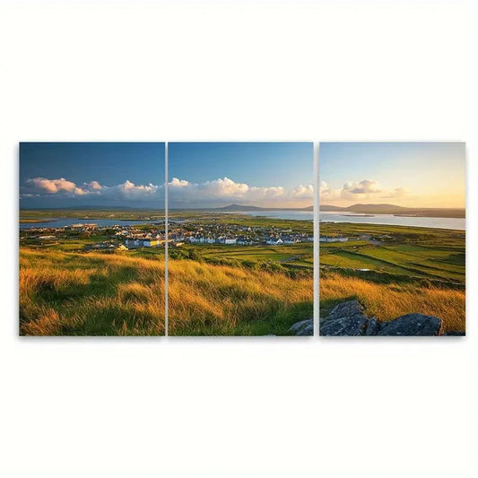 3pcs Diamond Hill Ireland Metal Print Ready to Hang Art