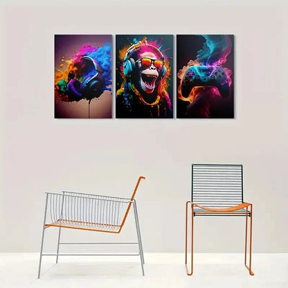 3pcs Raven Gothic Black Bird Dark Aesthetic Metal Print Ready to Hang Art