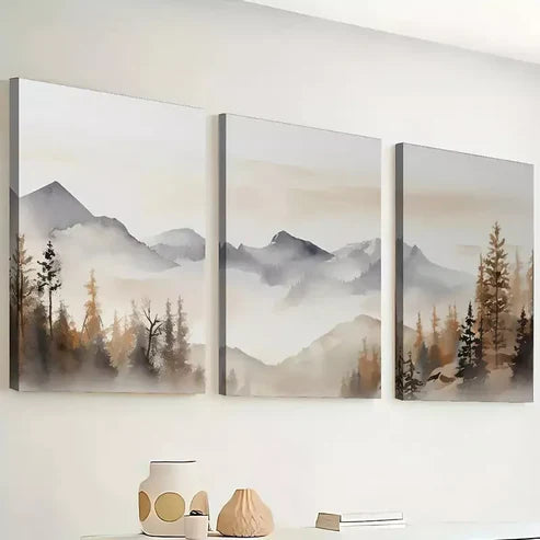 3pcs Abstract Forest Art Set Canvas Unframed - High Quality Print 100% Australian Made Wall Canvas