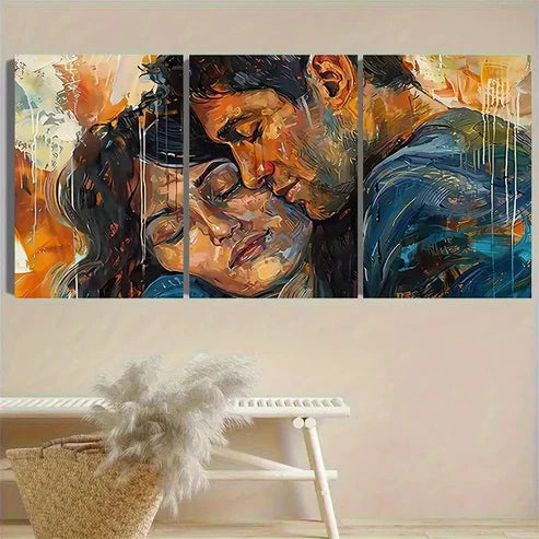 3pcs Dynamic Abstract Portrait Wall Art Canvas Unframed - High Quality Print 100% Australian Made Wall Canvas